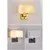Arandelas de parede minimalistas pretas ou bronze com retângulo branco amarelo - DOMU DECOR