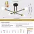 Moderno led aranha iluminação de teto ferro industrial preto/dourado nórdico - DOMU DECOR