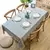 Toalha de mesa listrada de linho de algodão com borla, resistente a manchas, à - comprar online