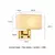 Arandelas de parede minimalistas pretas ou bronze com retângulo branco amarelo na internet