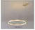 Imagem do Lustre moderno e minimalista com led, iluminação para casa, anéis escovados,