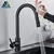 Rozin toque inteligente torneira da cozinha preto pull out sensor torneiras pret - loja online