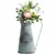 Vaso de flor de metal estilo vintage, Acabamento galvanizado Rústico Jarro de f