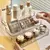 Acrílico de três camadas transparente perfume organizador rack q frasco mini c - DOMU DECOR