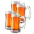 Conjunto 4 Canecas de Vidro Grosso Para Chopp Cerveja Suco Modelo OSLO 360ML Res - comprar online
