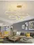 Imagem do Lustre moderno e minimalista com led, iluminação para casa, anéis escovados,