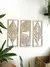 Decoração de parede com 3 peças de arte em madeira, placa de folha boho, deco - loja online