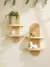 Prateleiras de parede de madeira estilo boho, prateleiras geométricas montadas