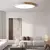 Luz de teto LED ultra fina com controle remoto, lâmpada de madeira, luminária, - DOMU DECOR