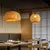 Lanterna de bambu 30cm luminária vime natural vime e27 led lustres tecidos à m