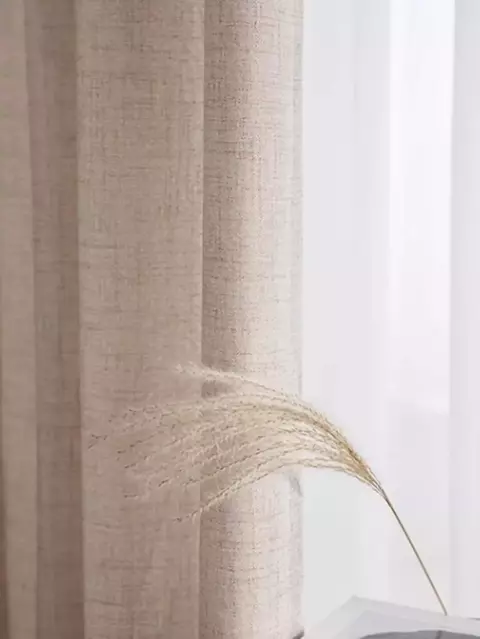 Cortinas semi-sombreadas de algodão e linho espessadas estilo japonês para qua