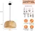 Imagem do Lanterna de bambu 30cm luminária vime natural vime e27 led lustres tecidos à m