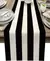 Preto e branco listrado corredores de mesa de linho fazenda retrô textura de ma na internet
