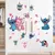 Miniso cartoon lilo&amp; stitch adesivos de parede para quarto. - DOMU DECOR