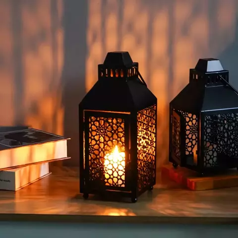 Castiçal do ferro forjado para a decoração home, decoração marroquina, lâm