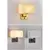 Arandelas de parede minimalistas pretas ou bronze com retângulo branco amarelo na internet