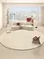 Tapete redondo listrado bege estilo creme arte sala de estar tapetes minimalista - loja online