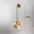 Nordic moderno vintage lâmpadas de parede led bola vidro espelho ao lado do qua