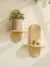 Prateleiras de parede de madeira estilo boho, prateleiras geométricas montadas na internet