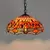 Retro estilo tiffany lustre de vidro colorido mediterrâneo luz pingente para ba - comprar online