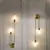 Nordic luxo lâmpada de parede sala estar moderno e minimalista led preto ouro c - comprar online
