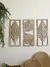 Decoração de parede com 3 peças de arte em madeira, placa de folha boho, deco - comprar online