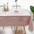 Toalha de mesa listrada de linho de algodão com borla, resistente a manchas, à - DOMU DECOR