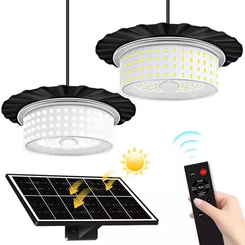 1pcs Luz Solar Portátil Pingente Interior Exterior 360 ° Brilho 244LED Luz Sol