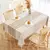 Toalha de mesa retangular redonda de linho batilo, toalha de mesa à prova d&#39 - DOMU DECOR