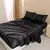 Imagem do Lençóis de cetim, conjunto de lençóis queen size, 4 peças de conjunto de ca