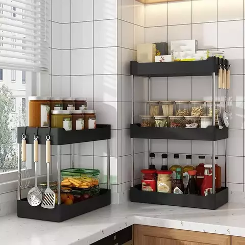 Cozinha Spice Storage Rack, bancada multifuncional, armazenamento de temperos, p