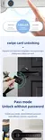 XSDTS-Smart Door Lock Handle com Fingerprint Key Card, Digital Door Lock, Teclad