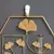 1pc moderno vaso de parede metal ginkgo folha parede suspenso vaso de flores hid