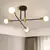 Moderno led aranha iluminação de teto ferro industrial preto/dourado nórdico - DOMU DECOR