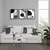 Quadros Decorativos Preto e Branco Moldura e Vidro Abstrato - DOMU DECOR