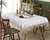 Imagem do Toalha de mesa bordada de renda batilo, branca, floral, retangular, à prova d&#