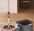Preguiçoso lavagem à mão livre mop rotativo conjunto de balde de mop destacá - DOMU DECOR