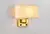 Arandelas de parede minimalistas pretas ou bronze com retângulo branco amarelo na internet