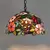 Retro estilo tiffany lustre de vidro colorido mediterrâneo luz pingente para ba - DOMU DECOR