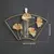Imagem do 1pc moderno vaso de parede metal ginkgo folha parede suspenso vaso de flores hid