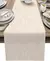 Corredores de mesa de linho bege moderno abstrato onda listra cômoda cachecol d - DOMU DECOR