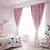 Camadas duplas românticas sheer crianças meninas cortinas com estrelas ocas pa