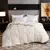 95% branco ganso cama edredão super king size especial pena de ganso &amp; para - comprar online