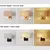 Arandelas de parede minimalistas pretas ou bronze com retângulo branco amarelo
