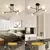 Moderno led aranha iluminação de teto ferro industrial preto/dourado nórdico - DOMU DECOR