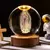 Luz noturna única bola de cristal 3D de Jesus com base de LED de madeira, bola - comprar online