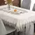 Toalha de mesa bordada de renda batilo, branca, floral, retangular, à prova d&# - loja online