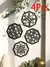 4 peças preto de madeira oco decoração da parede esculpir projetos boho decor - DOMU DECOR