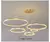 Lustre moderno e minimalista com led, iluminação para casa, anéis escovados, - loja online