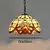 Retro estilo tiffany lustre de vidro colorido mediterrâneo luz pingente para ba - loja online